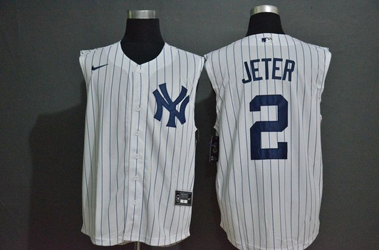 New York Yankees Derek Jeter #2 2020 Mlb White Jersey