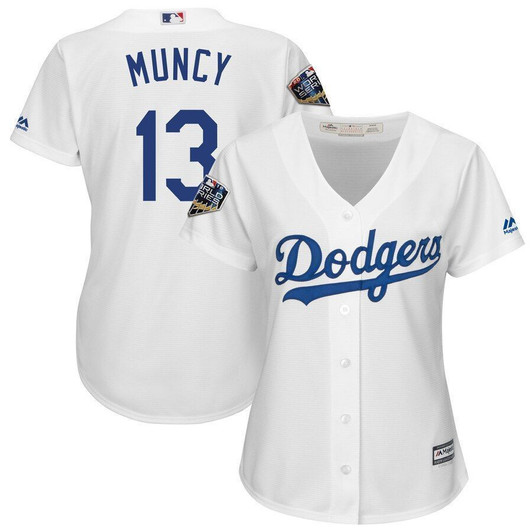 Max Muncy Los Angeles Dodgers Majestic Womens World Series Cool Base Player Jersey Jersey White 2021