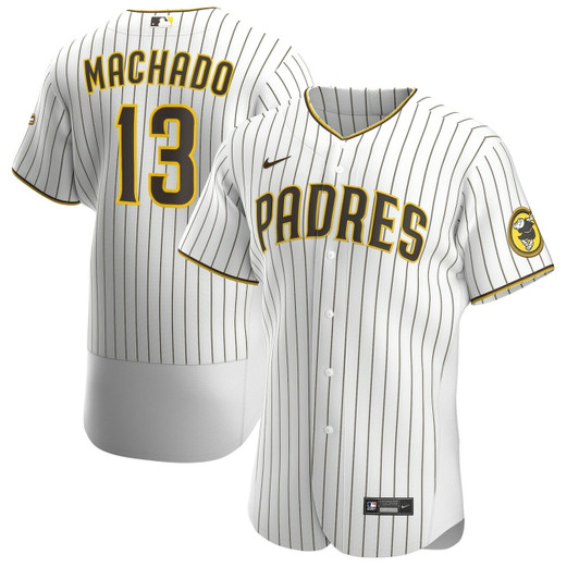 MenS San Diego Padres Manny Machado White/Brown Home Player Baseball Jersey Mlb Baseball Jersey124