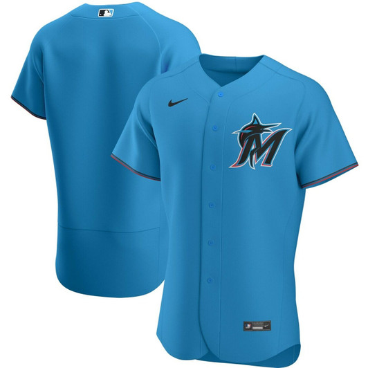 MenS Miami Marlins Blue Alternate Team Baseball Jersey Mlb Baseball Jersey841