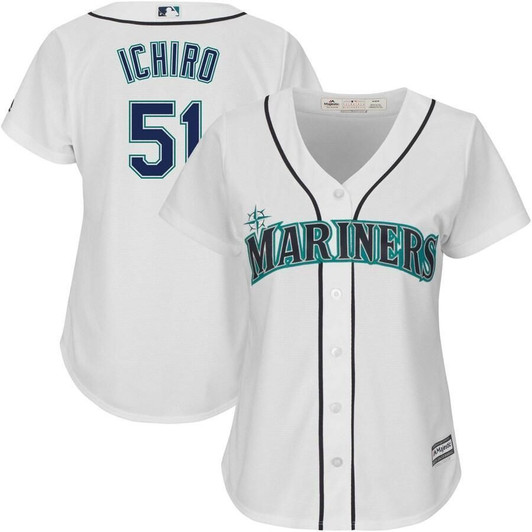 Ichiro Suzuki Seattle Mariners Majestic Woteam Cool Base Player White 3D Jersey