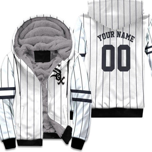 Chicago White Sox Personalized Custom White Black 2019 Jersey Inspired Style Fleece Hoodie
