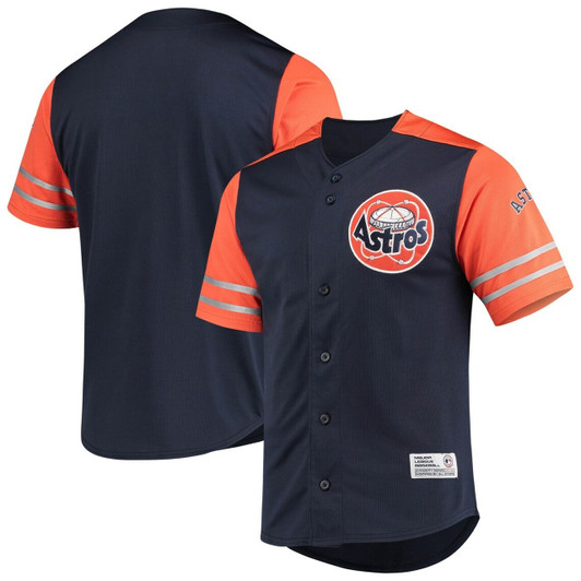 MenS Houston Astros Stitches Navy/Orange Team Logo Baseball Jersey Mlb Baseball Jersey397