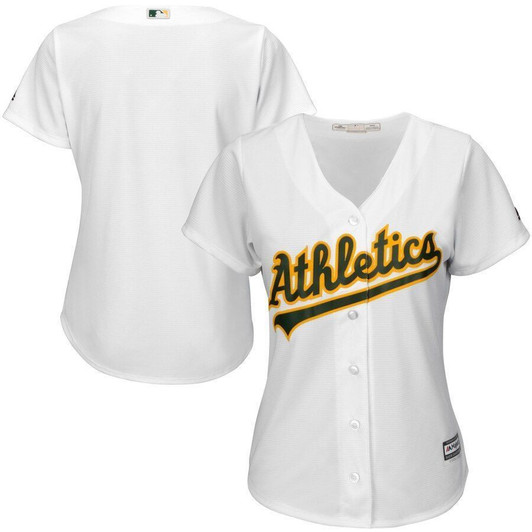 Oakland Athletics Majestic Womens Cool Base Jersey Jersey White 2021