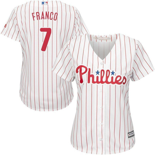 Maikel Franco Philadelphia Phillies Majestic Womens Cool Base Player Jersey Jersey White 2021