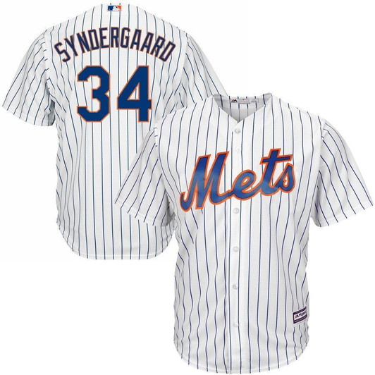 Noah Syndergaard New York Mets Majestic Official Cool Base Player Jersey Jersey White 2021