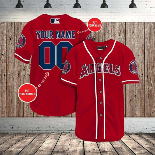 [Custom Name] Los Angeles Angels All Over Print Baseball Jersey for Fans