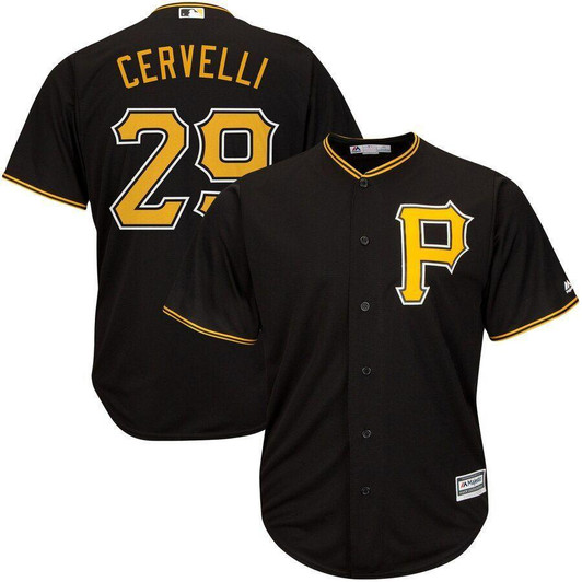 Pittsburgh Pirates Francisco Cervelli Majestic Official Cool Base Player Jersey Black 2019