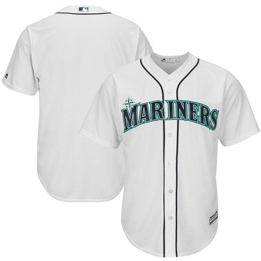 Seattle Mariners Majestic Official Cool Base Jersey White 2019