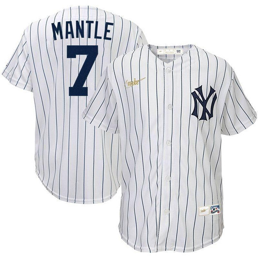 New York Yankees Mickey Mantle #7 2020 MLB White Jersey