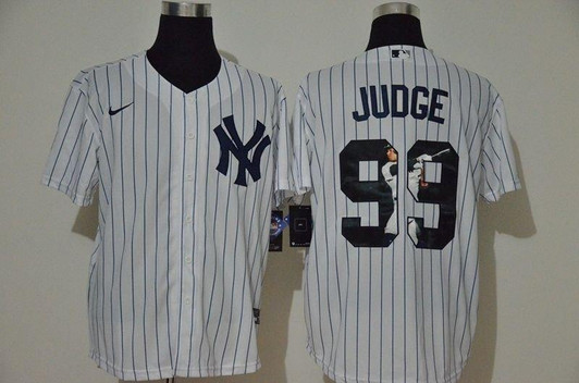 New York Yankees Aaron Judge 99 2020 MLB White Jersey
