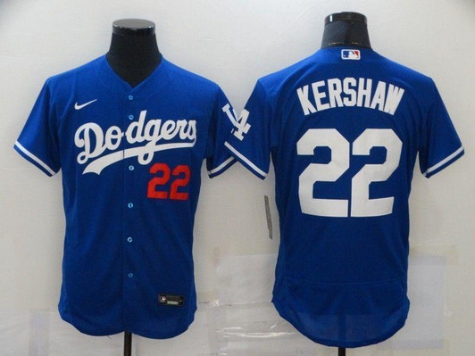 Los Angeles Dodgers Clayton Kershaw #22 2020 MLB Navy Blue Jersey