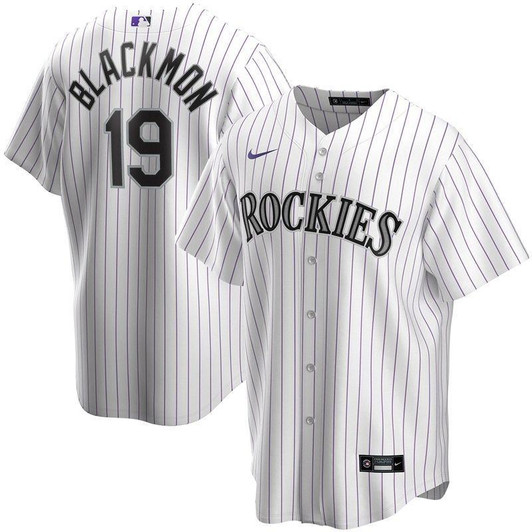 Colorado Rockies Charlie Blackmon #19 2020 MLB White Stripe Lines Jersey
