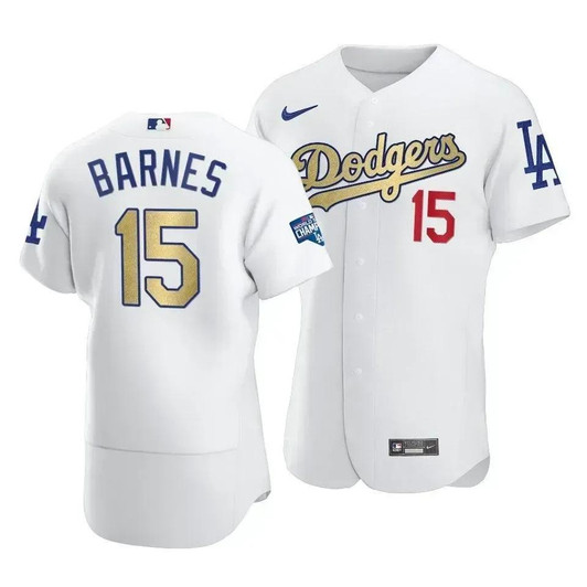 Los Angeles Dodgers Austin Barnes #15 2021 Gold Program Jersey
