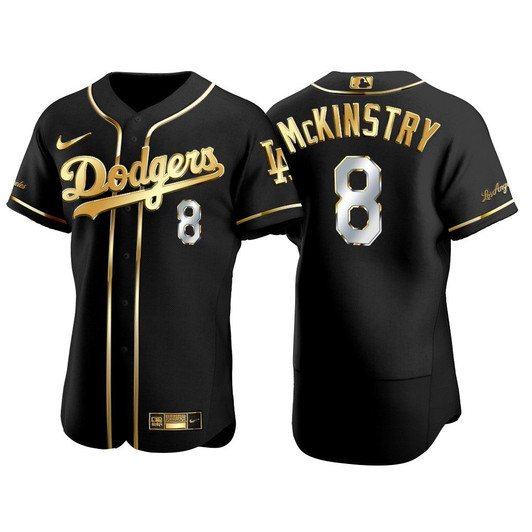Zach Mckinstry Los Angeles Dodgers 2021 Gold Program #8 Jersey Black Golden 