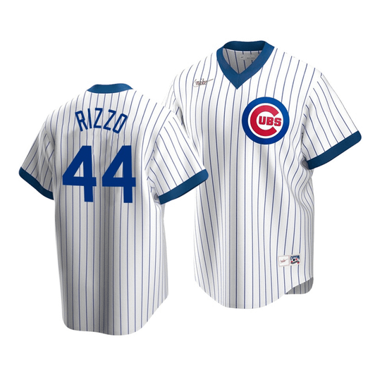 Men'S Chicago Cubs Anthony Rizzo #44 Cooperstown Collection White Home Jersey