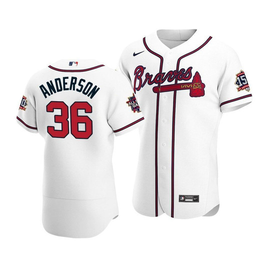 Atlanta Braves Ian Anderson #36 2021 Mlb All-Star Game Patch Home Jersey White