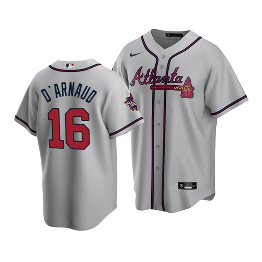 Atlanta Braves Travis D'Arnaud #16 2021 Mlb All-Star Game Patch Jersey Gray