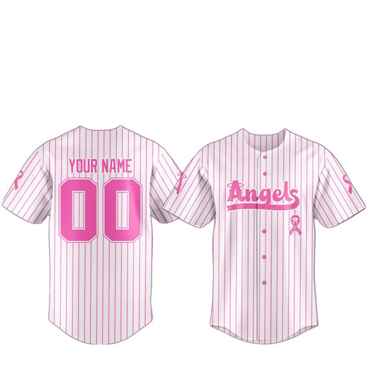 2025 Los Angeles Angels Breast Cancer Awareness Night Jersey