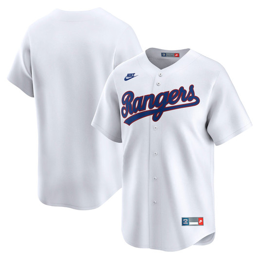 Texas Rangers MLB Nike Cooperstown Collection Limited Jersey – White