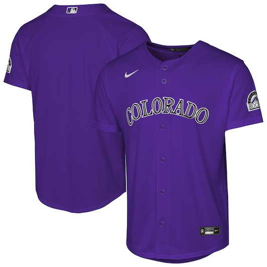 Youth Colorado Rockies  Nike Purple Alternate 2 Stadium Jersey