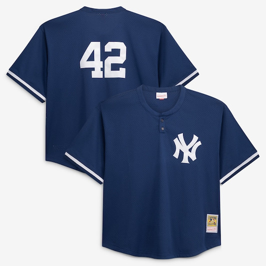 Men's New York Yankees Mariano Rivera Mitchell & Ness Navy Cooperstown Collection Big & Tall Mesh Batting Practice Jersey