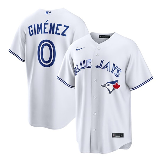 Men's Toronto Blue Jays Andrés Giménez Nike White Home Replica Jersey