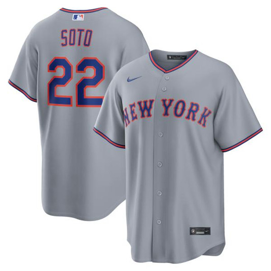 Men's New York Mets Juan Soto Nike Gray Road Replica Jersey