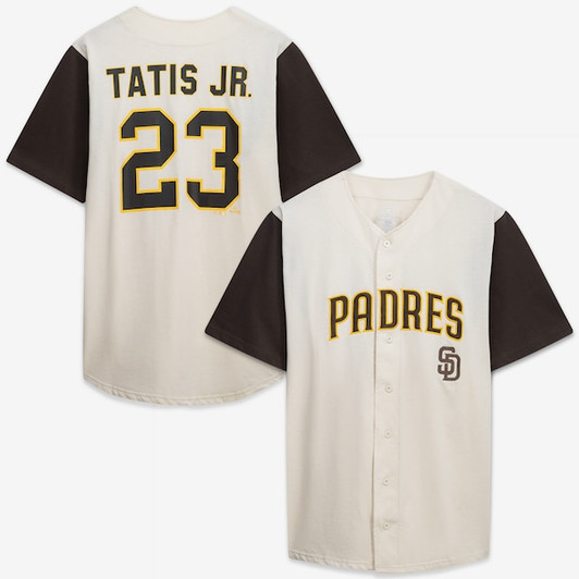 Men's San Diego Padres Profile Cream/Brown Big & Tall Two-Color Fashion Jersey