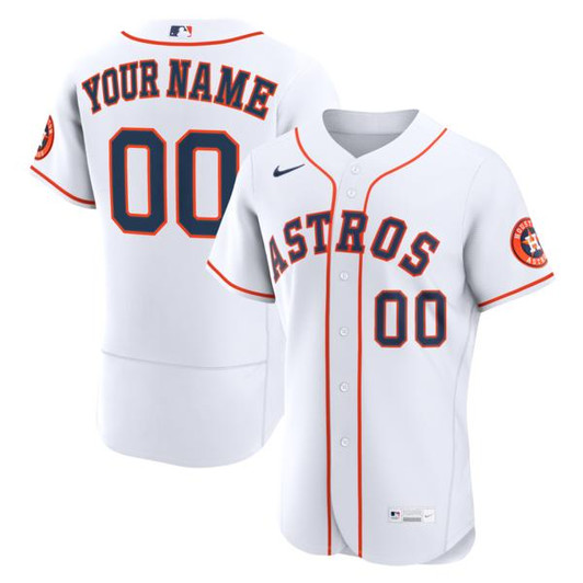 Men's Houston Astros Nike White Home  Custom Jersey