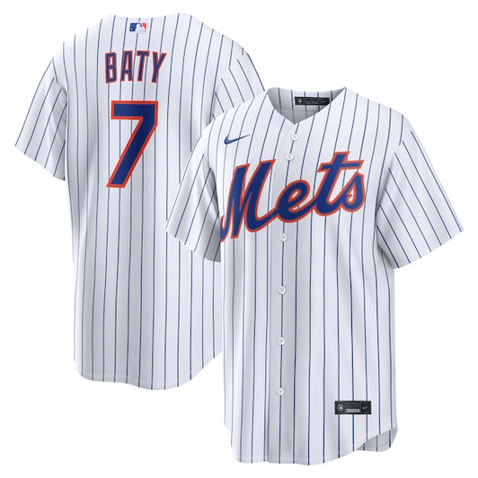 Men's New York Mets Brett Baty Nike White Home Replica Jersey