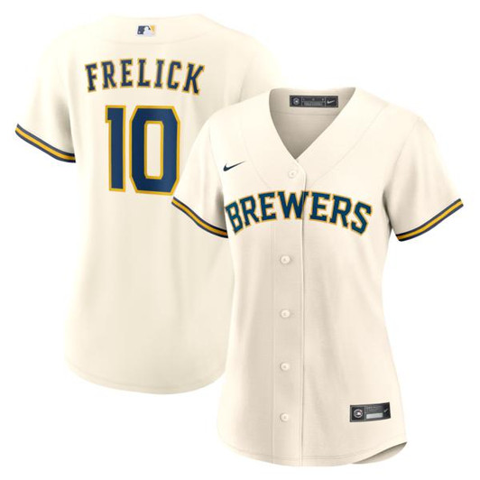Women's Milwaukee Brewers Sal Frelick Nike Cream Home Replica Jersey