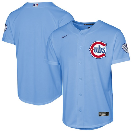 Youth Chicago Cubs  Nike Light Blue Alternate 2 Stadium Jersey