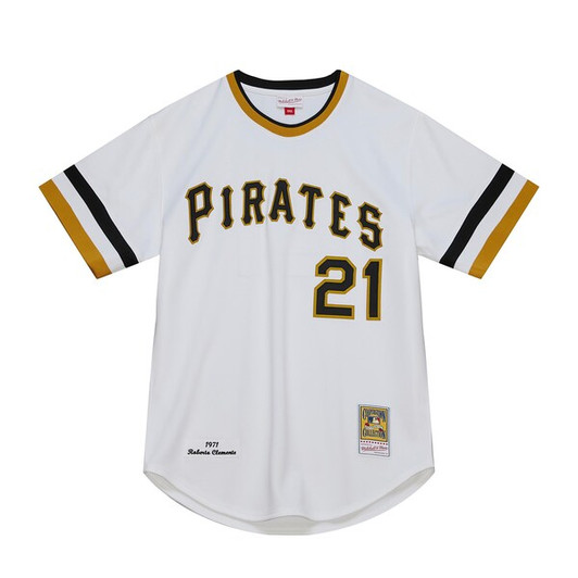 Men's Pittsburgh Pirates Roberto Clemente Mitchell & Ness White Cooperstown Collection  Jersey