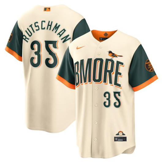 Men's Baltimore Orioles Adley Rutschman Nike Cream 2026 City Connect Stadium Jersey