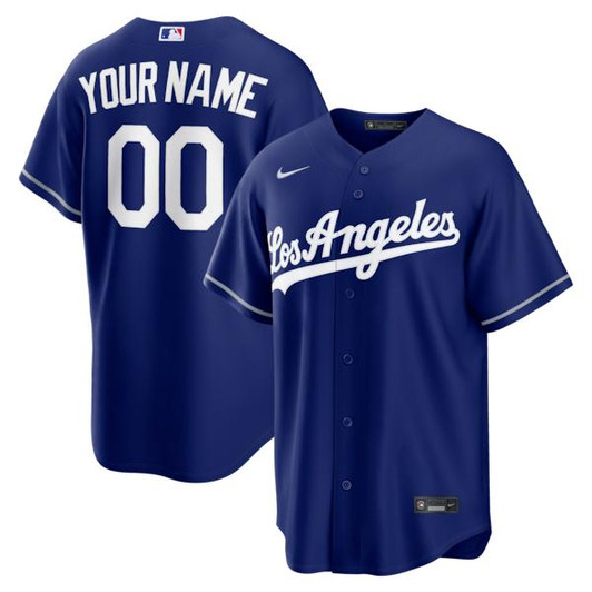 Men's Los Angeles Dodgers Nike Royal Alternate Replica Custom Jersey