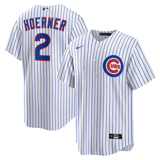 Chicago Cubs MLB Nico Hoerner Nike Replica Player Jersey – White