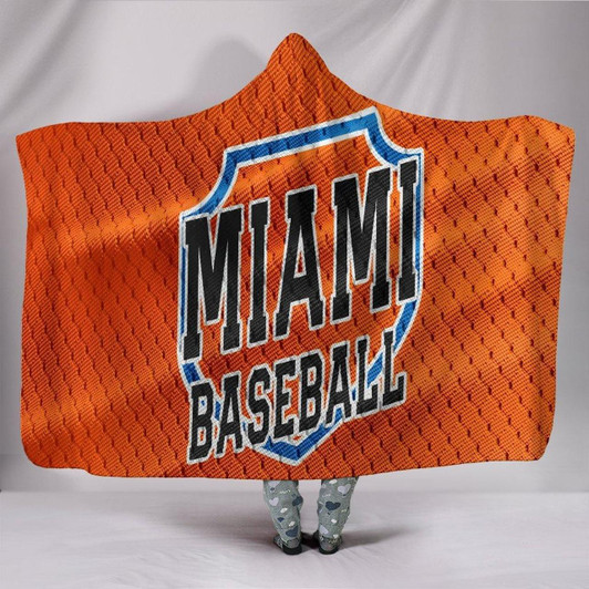 Miami Marlins Unofficial Icon Baseball Jersey Hooded Blanket Adult Youth, Large Size 60x80 Inches, Hooded Blanket386 - BOBBY SHOP