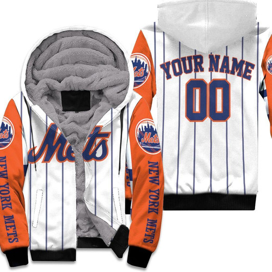 New York Mets Jersey Inspired Personalized Fleece Hoodie - MLB