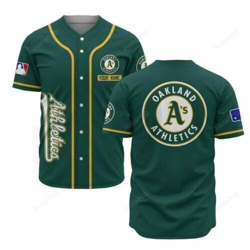 Personalized Oakland Athletics Custom Baseball Tee Jersey Shirt
