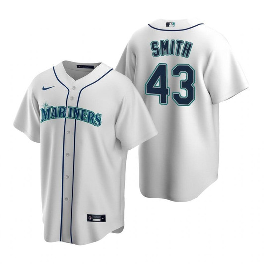 Mens Seattle Mariners #43 Joe Smith 2020 Home White Jersey Gift For Mariners Fans
