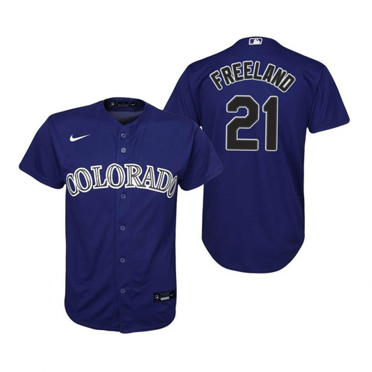 Colorado Rockies #21 Kyle Freeland Collection 2020 Alternate Purple Jersey Gift For Rockies Fans