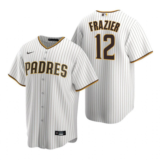 Mens San Diego Padres #12 Adam Frazier 2020 Home White Jersey Gift For Padres Fans