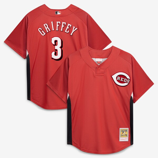 Men's Cincinnati Reds Ken Griffey Jr. Mitchell & Ness Red  Batting Practice Jersey