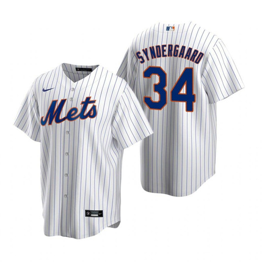 Mens New York Mets #34 Noah Syndergaard 2020 Home White Jersey Gift For Mets Fans