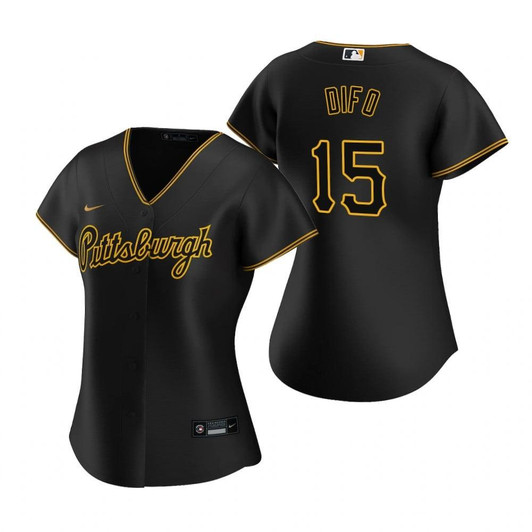 Womens Pittsburgh Pirates #15 Wilmer Difo 2020 Black Jersey Gift For Pirates Fans