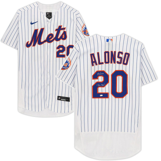 Pete Alonso New York Mets Fanatics  Autographed White Nike Replica Replica  Jersey with ''POLAR BEAR'' Inscription