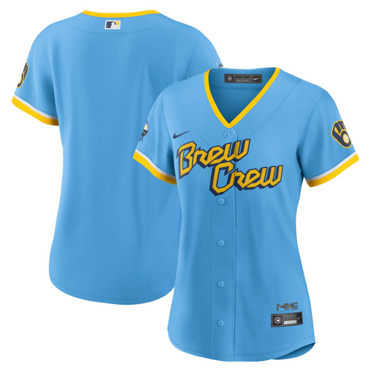 Milwaukee Brewers Nike Replica Replica Women's 2022 City Connect Replica Team Jersey - Powder Blue