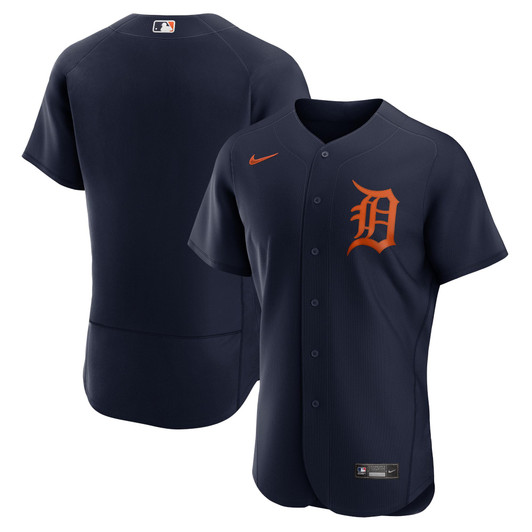 Detroit Tigers Nike Replica Replica Alternate  Logo Team Jersey - Navy