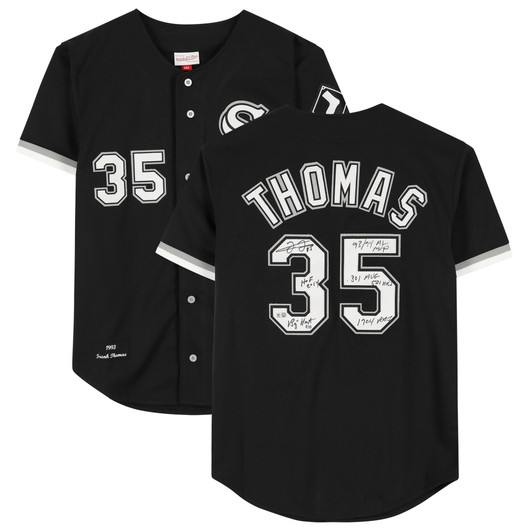 Frank Thomas Chicago White Sox Fanatics Autographed Mitchell & Ness Jersey with Multiple Inscriptions -  of 35 - Black